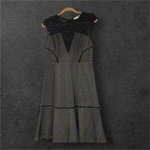 Tracy Reese Elegant Black Lace Midi Dress